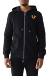 True Religion Brand Jeans Anthem Sun Graphic Zip Hoodie In Jet Black