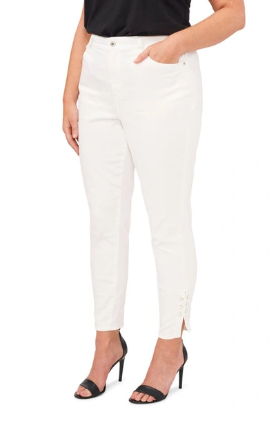 Cece Straight Leg Ankle Jeans In Ultra White