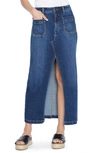 Wash Lab Denim Carin Denim Maxi Skirt In Carin Blue