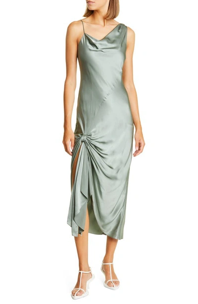 Cinq À Sept Cinq A Sept Nola Silk Sleeveless Maxi Dress In Green Sapphire