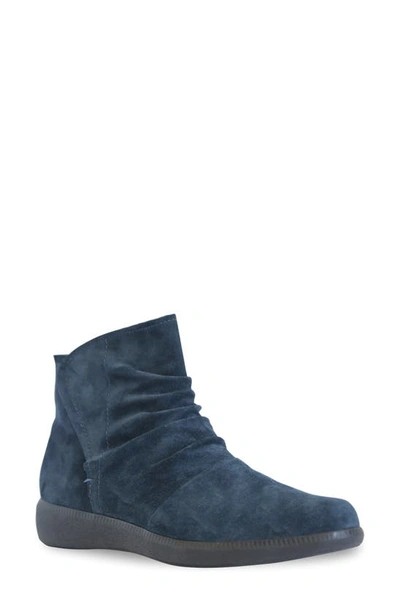 Munro Scout Water Resistant Bootie In Deep Indigo Suede