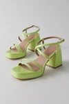 Urban Outfitters Uo Olive Strappy Heel In Lime