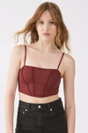 Out From Under Fiona Seamless Seamed Bra Top In Maroon