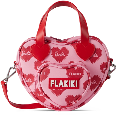 Flakiki Ssense Exclusive Kids Pink Barbie Edition Heart Bag