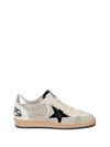 Golden Goose "ball Star" Net Upper Suede Star Laminated Heel Crack Spur Sneakers Shoes In Grigio