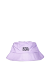 Nina Ricci Purple Logo Sun Hat In Viola Nero