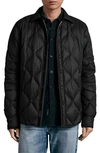Rag & Bone Dane Quilted Shell Down Overshirt In Black