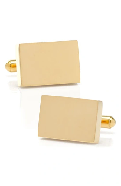 Cufflinks, Inc Engravable Stainless Steel Cuff Links In Gold