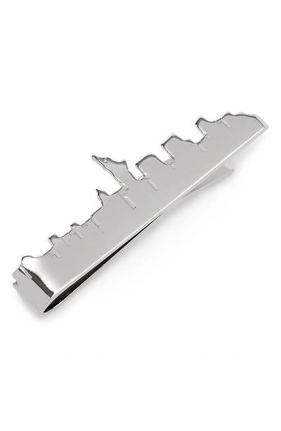 Cufflinks, Inc New York Skyline Tie Bar In Silver