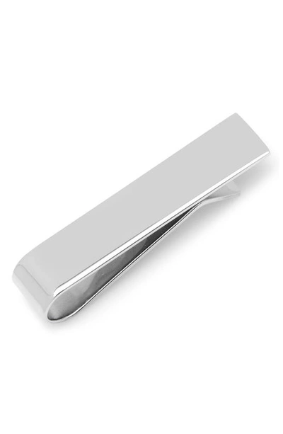 Cufflinks, Inc Engravable Short Tie Bar In Silver