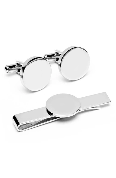 Cufflinks, Inc . Engravable Cuff Links & Tie Bar Set In Silver