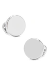 Cufflinks, Inc Engravable Round Cuff Links In Silver