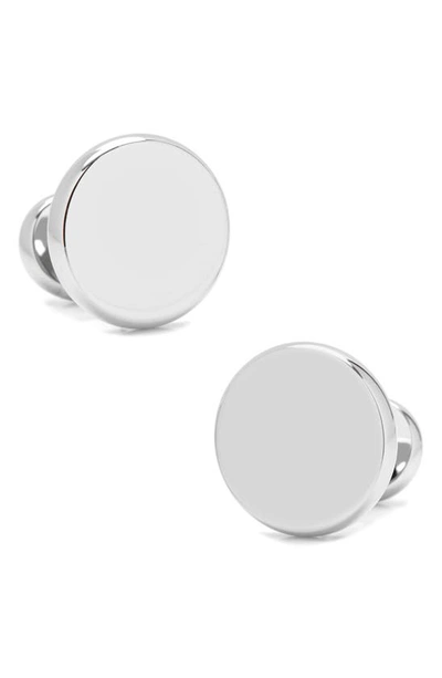 Cufflinks, Inc Engravable Round Cuff Links In Silver