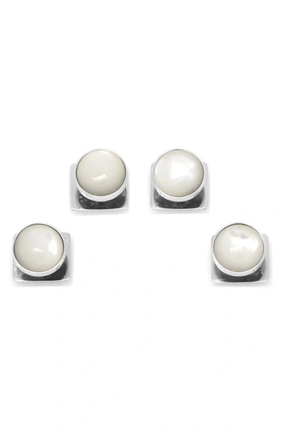 Cufflinks, Inc Mother-of-pearl Studs In White