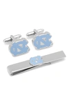 Cufflinks, Inc . Ncaa North Carolina Tarheels Cuff Links & Tie Bar In Blue
