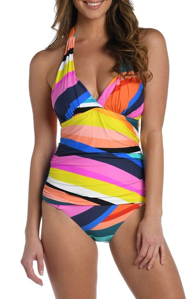 La Blanca Womens Sunscape Goddess Tankini Top Matching Bottoms Women's Swimsuit In Multi