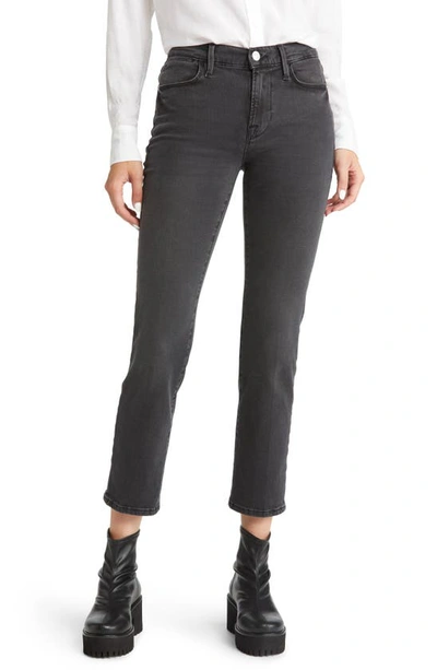 Frame Le High Straight Crop Jeans In Grey
