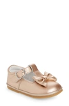 L'amour Kids' Minnie Bow T-strap Shoe In Rose Gold
