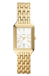Fossil Women's Raquel Three-hand Date Gold-tone Stainless Steel Watch, 23mm In Gold