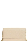 Maison Margiela Large Leather Wallet On A Chain In Cashmere
