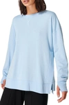 Sweaty Betty After Class Split Side Sweatshirt In Breeze Blue