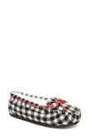 Minnetonka 'cally' Slipper In Black-white Check