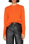 Frame Crewneck Cashmere Sweater In Mandarin