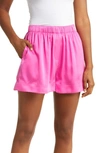 Lunya Washable Silk Boxers In Caffeinated Pink
