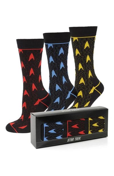 Cufflinks, Inc Assorted 3-pack Star Trek Socks Gift Box In Neutral