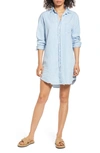 Frank & Eileen Mary Long Sleeve Cotton Shirtdress In Classic Blue/ Tattered Wash