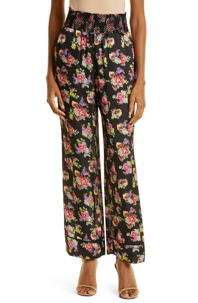 Alice And Olivia Alice Olivia Floral Pattern Wide Leg Trousers In Nocolor