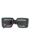 Prada 51mm Square Sunglasses In Teal