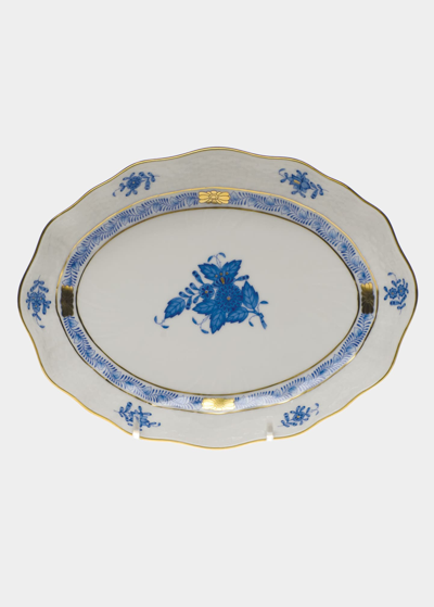 Herend Chinese Bouquet Blue Small Oval Dish