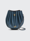 Ulla Johnson Paloma Ruched Pouch Crossbody Bag In Orion Blue