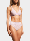 Wacoal Halo Lace High-cut Briefs In Fragrant Lilac