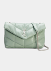 Saint Laurent Loulou Ysl Mini Quilted Crossbody Bag In Green