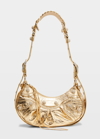 Balenciaga Extra Small Le Cagole Metallic Lambskin Shoulder Bag In 8006 Light Gold