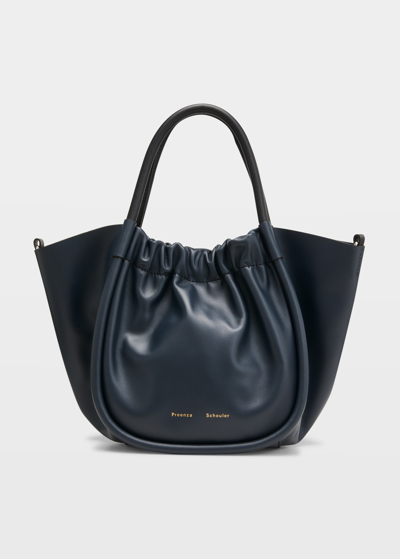 Proenza Schouler Ruched Top Handle Tote Bag In Blue