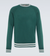 Loro Piana Men's Girocollo Wallace Cashmere Crewneck Sweater In Fir Forest Melange