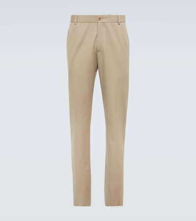 Loro Piana Cotton And Wool Chinos In Light Desert Sand