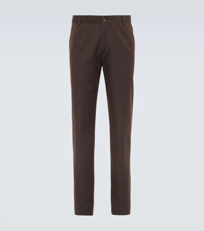 Loro Piana Leisure City Wool And Cashmere-blend Trousers In Brown