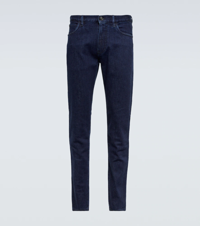 Loro Piana Slim Stretch Five-pocket Jeans In Japanese Blue