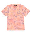 Acne Studios Face-patch Tie Dye-print Cotton-jersey T-shirt 3-10 Years In Peach Orange
