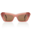 Loewe Anagram Cat-eye Sunglasses In Pink/brown Solid