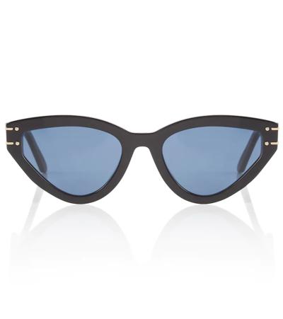 Dior Signature B2u 01v Cat Eye Sunglasses In Black