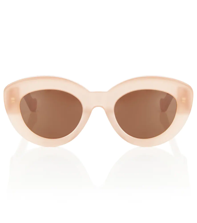 Loewe Anagram Cat-eye Sunglasses In Shiny Pink / Brown