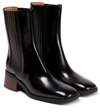 Tod's Leather Chelsea Boots In Nero