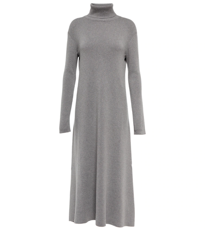Loro Piana Grassmoor Cashmere Jumper Dress In Grey