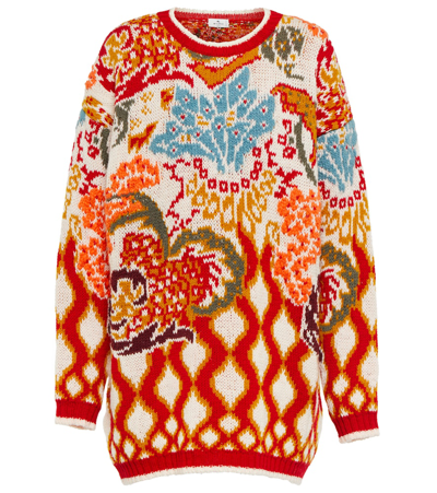 Etro Comet Jacquard-knit Wool-blend Jumper In Multicolor