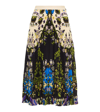 Etro New Orleans Floral-print Pleated Midi Skirt In Nero